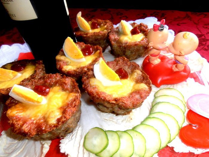 Мясные гнезда для романтического ужина
