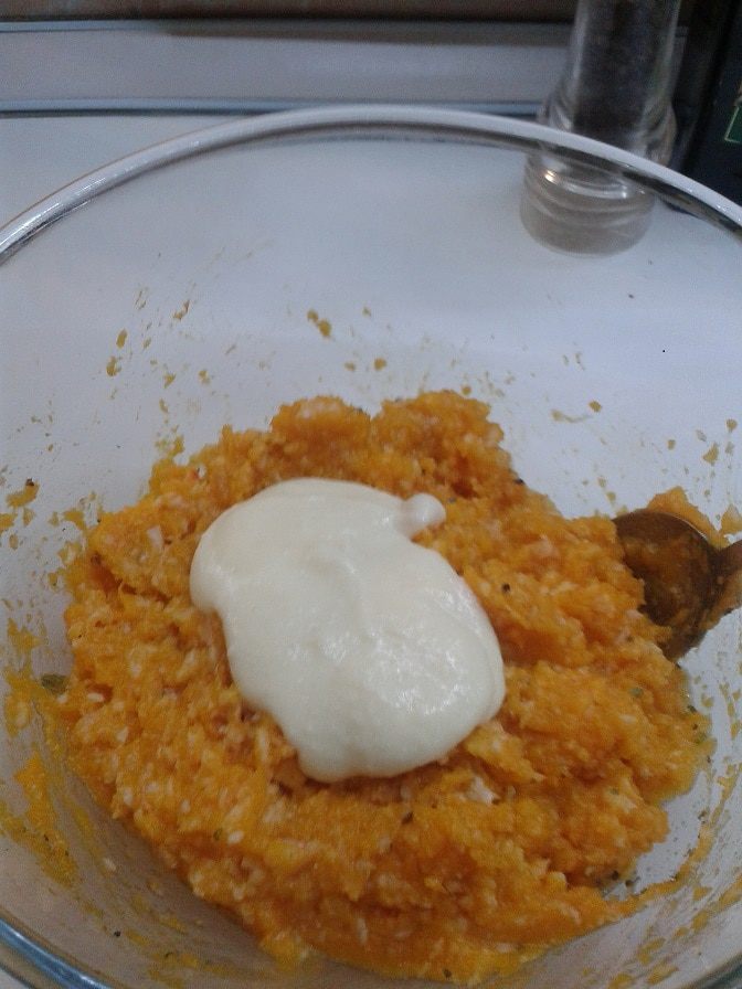 Суфле из тыквы с креветками
