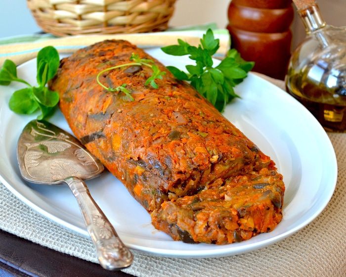 Баклажанный рулет (Polpettone di melanzane)