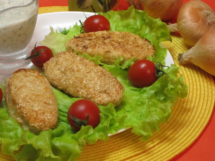 Куриные котлеты &amp;quot;Сезам, откройся&amp;quot;