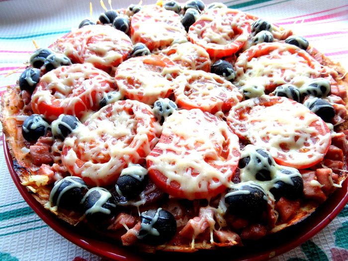 Пицца, приготовленная без духовки