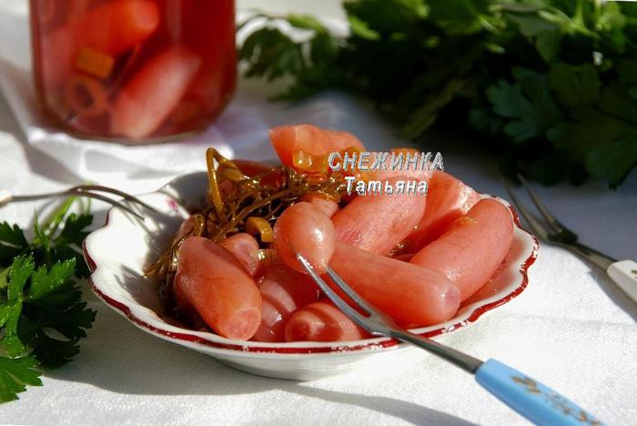 Редис маринованный с зеленым луком
