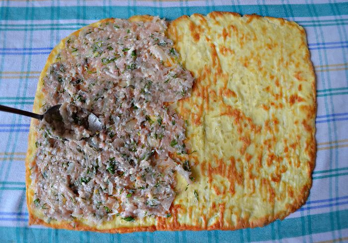 Куриный рулет к завтраку