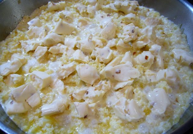 Каша пшенная с креветками