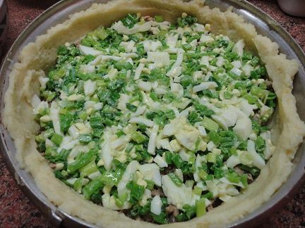 Картофельный пирог с тремя начинками