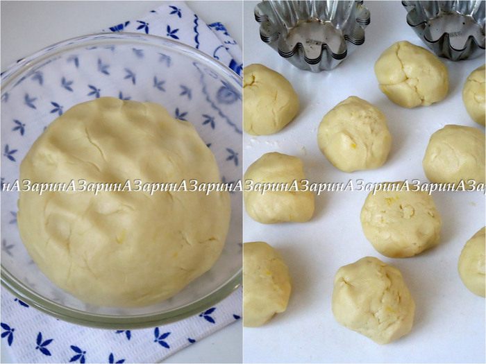 Корзиночки с черничным кердом и безе