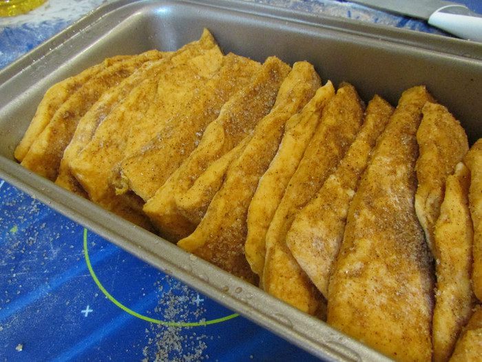 Постный отрывной тыквенный хлеб с корицей