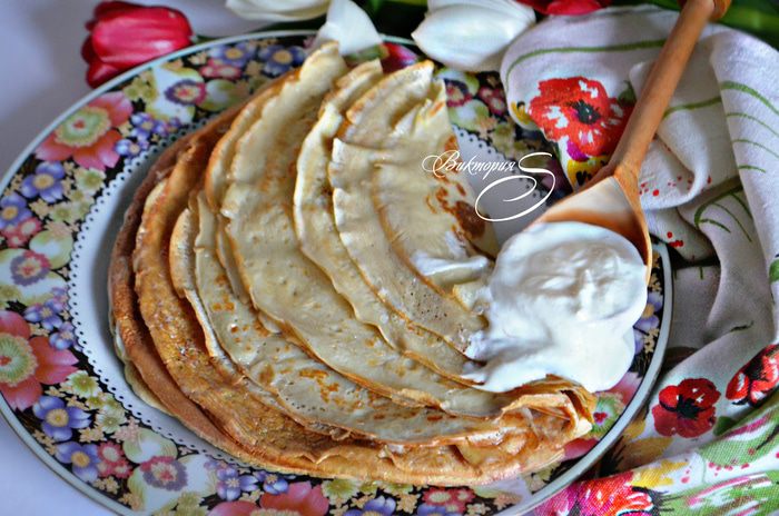Заварные блины на кефире