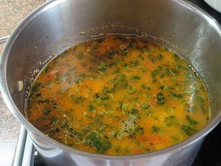 Суп из темной фасоли