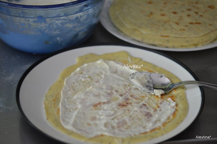 Блинчики со сливочным сыром