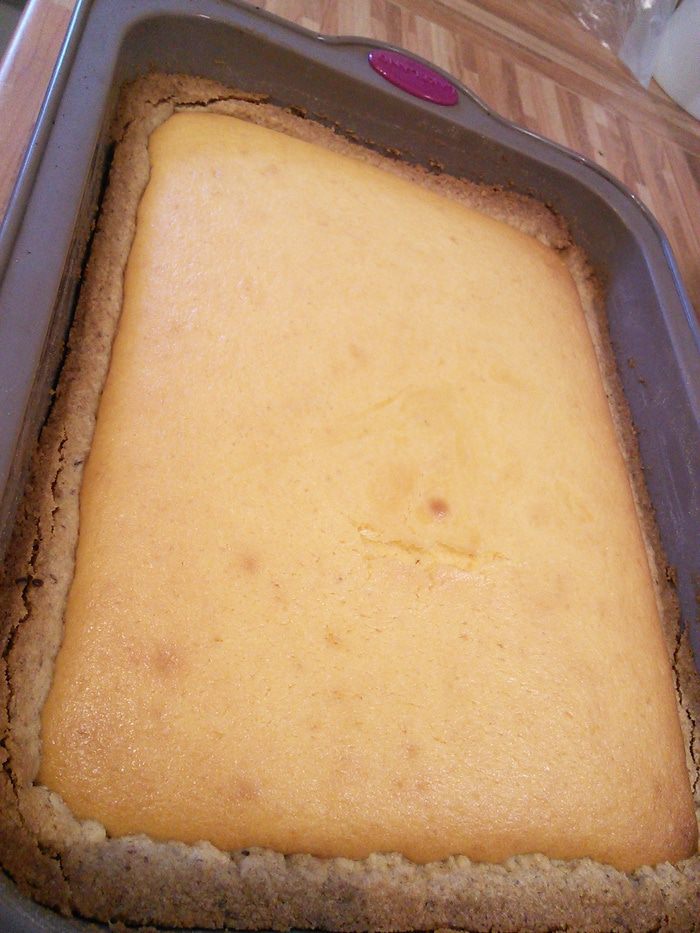 Ореховый тарт с персиковым курдом 