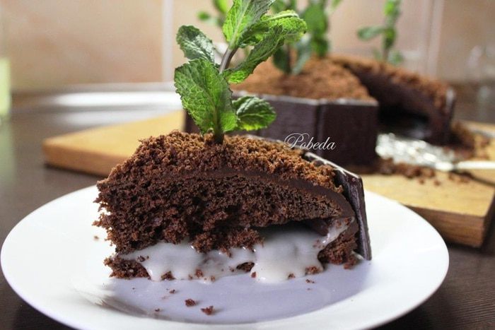 Шоколадно-мятный торт
