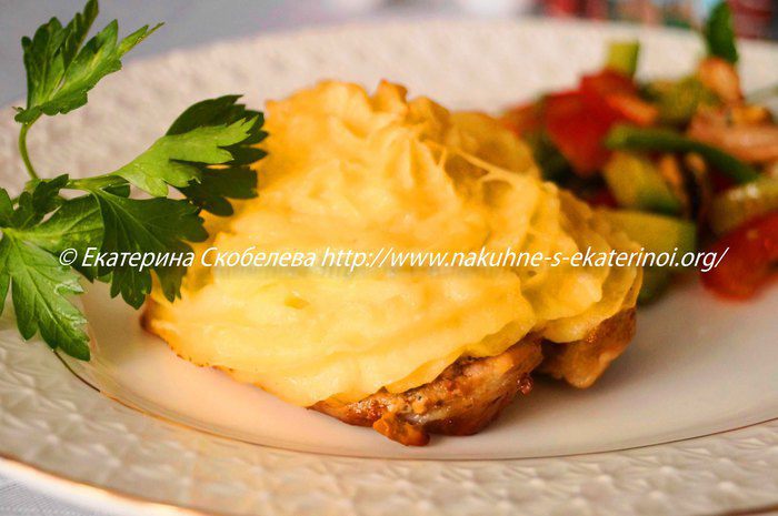 Мясная отбивная с картофелем &amp;quot;Герцогиня&amp;quot;