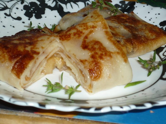 блинчики с яблоками