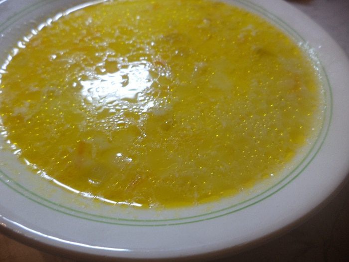 Суп  &amp;quot;Счастье  Рокфора&amp;quot;  с  курицей,  рисом  и  плавленым  сыром