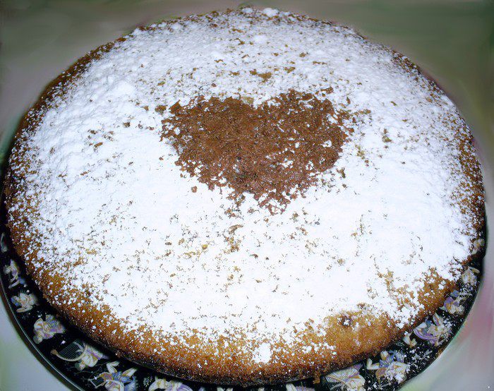 Быстрый манник с шоколадом и изюмом