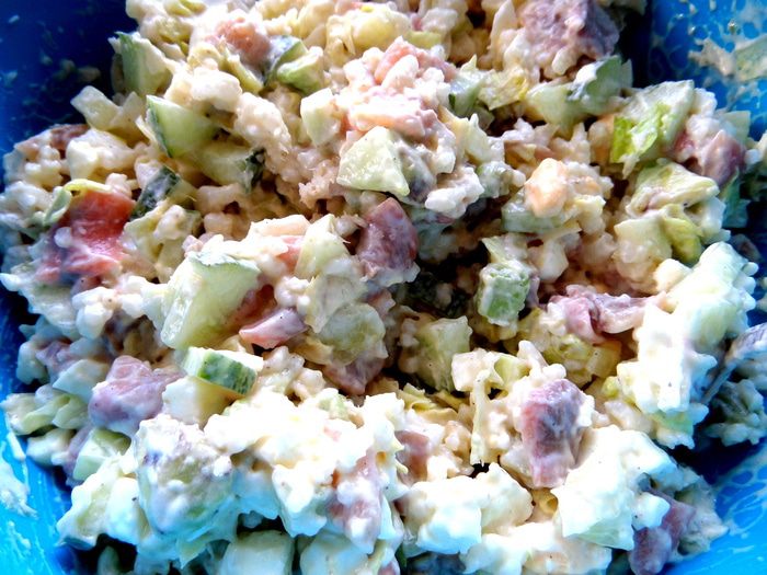 Cалат с красной рыбкой