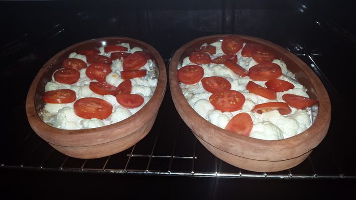 Цветная капуста, запеченная с мясным фаршем