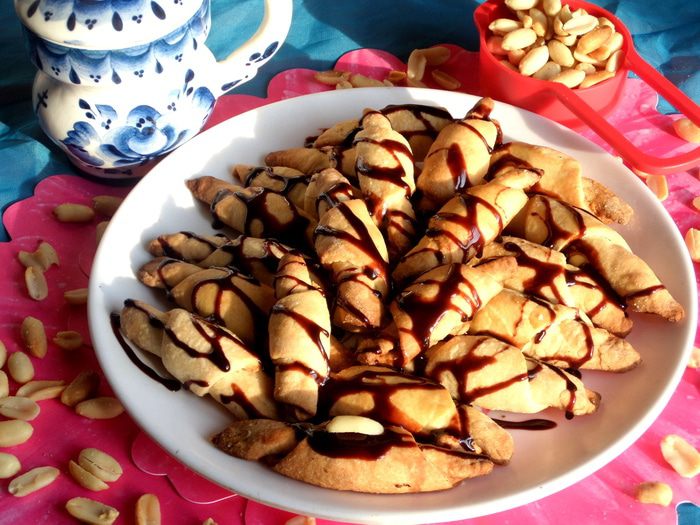 Рогалики с арахисовой пастой