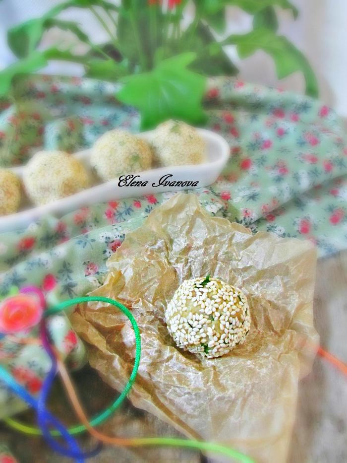 Закусочные шарики с печенью трески