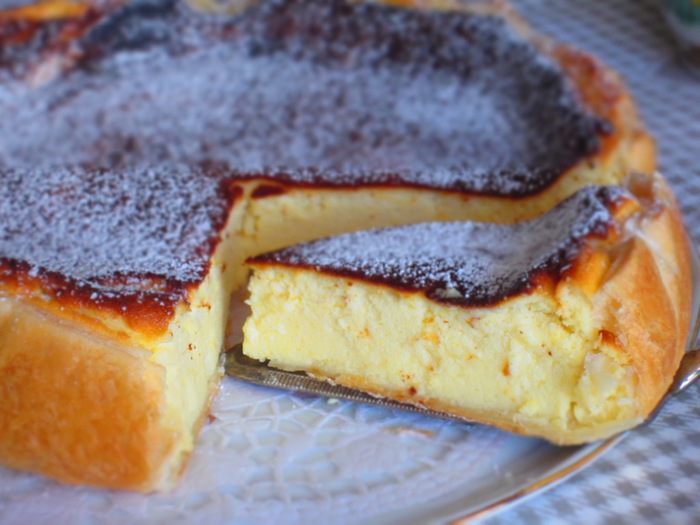 Тарт с нежной творожно-ванильной начинкой