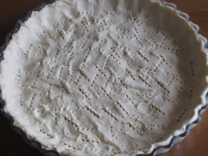 Кростата с ветчиной, цукини и сыром Бри