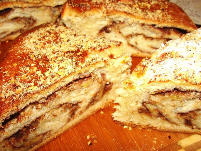  Пирог &amp;quot;Шоколадно-банановая улитка&amp;quot; по мотивам рецепта Юлии Высоцкой