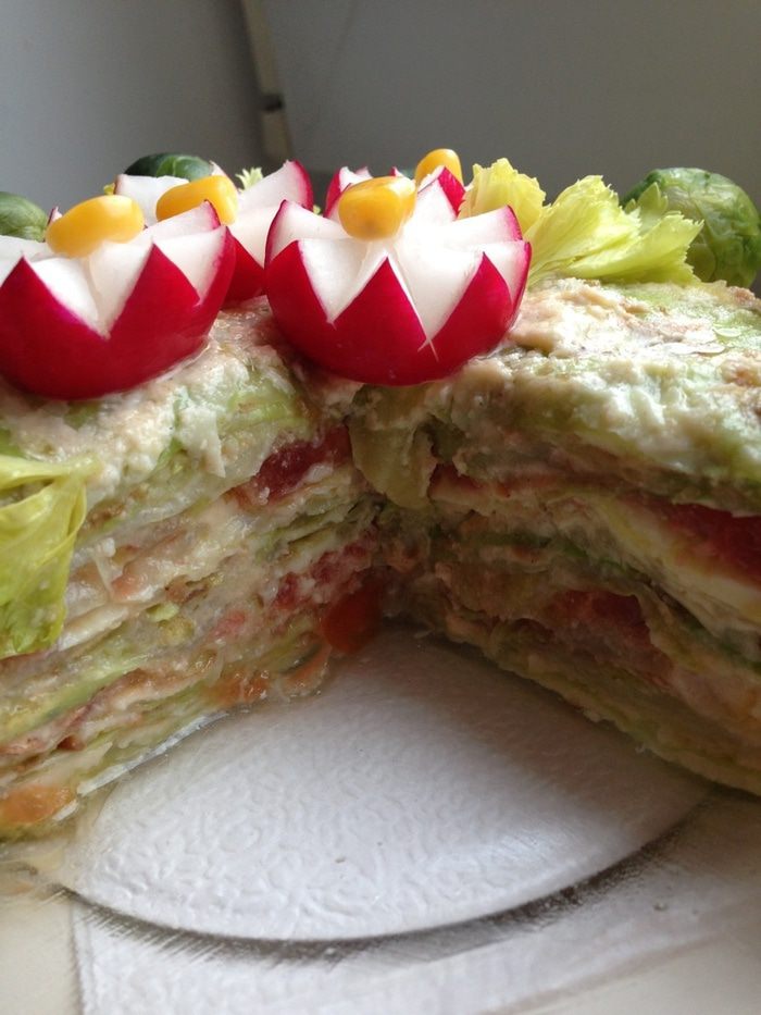 Капустный &amp;quot;Наполеон&amp;quot; с кремом из пармезана 