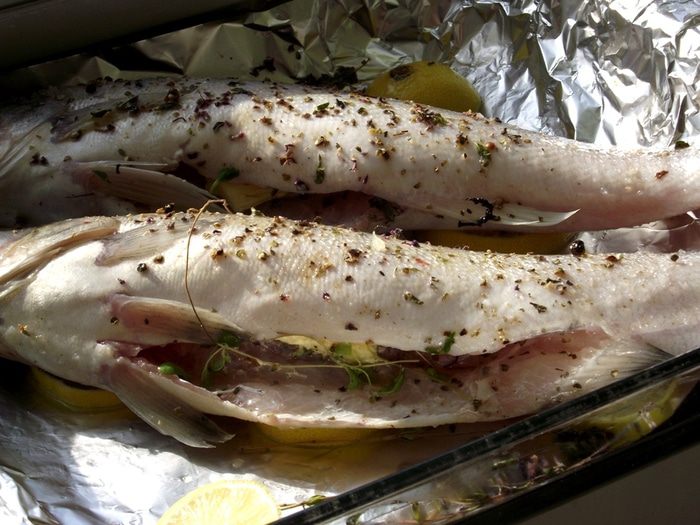 Судак, запеченный в духовке