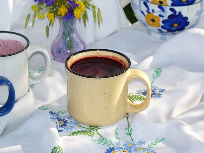 Бархатный чернично-сливочный кисель