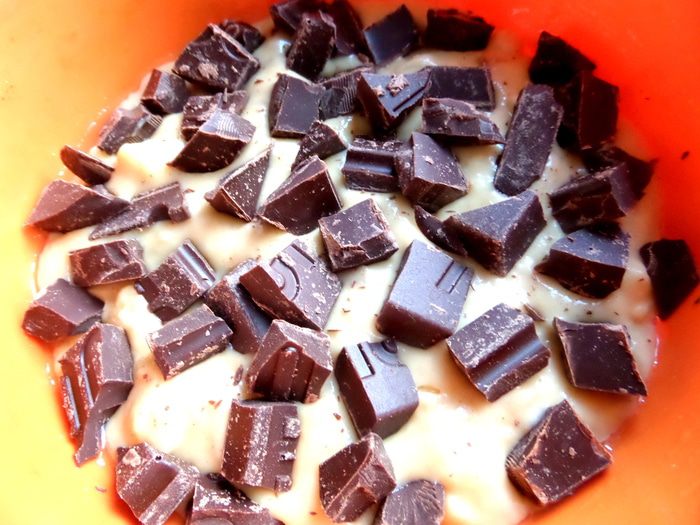 Бананово-шоколадный кекс