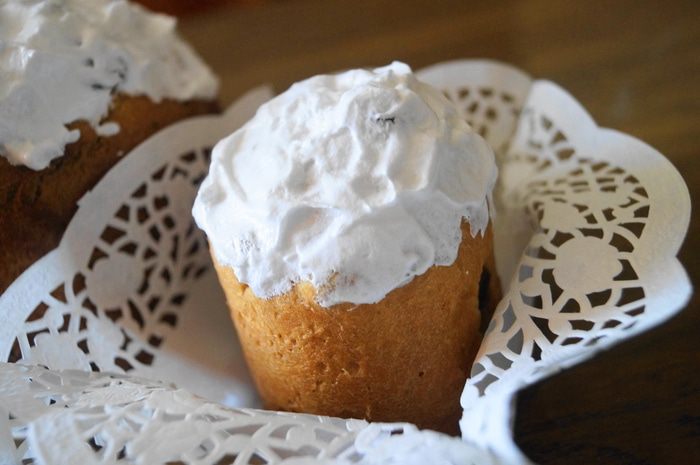 Кулич Пасхальный на взбитых яйцах с заварной глазурью