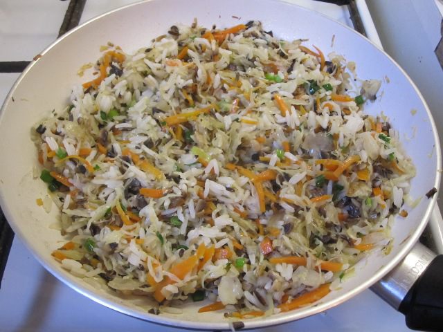 Запеканка из рисового микса с овощами