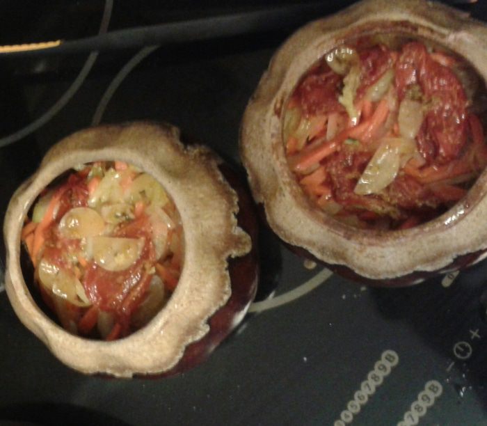 Мясной горшочек  с чечевицей