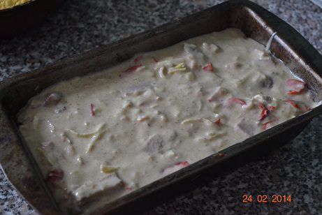 Закусочный кекс с мясом, перцем и яблоком