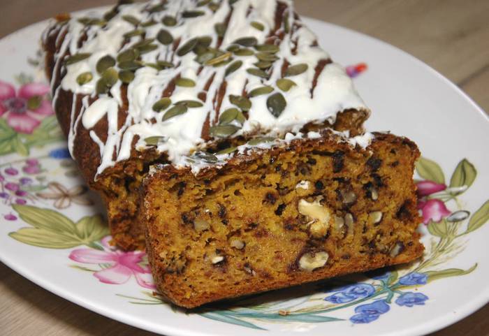 Пирог из тыквы с грецкими орехами 