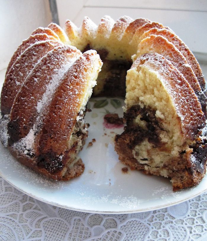 Кекс шоколадно-ореховый на сметане