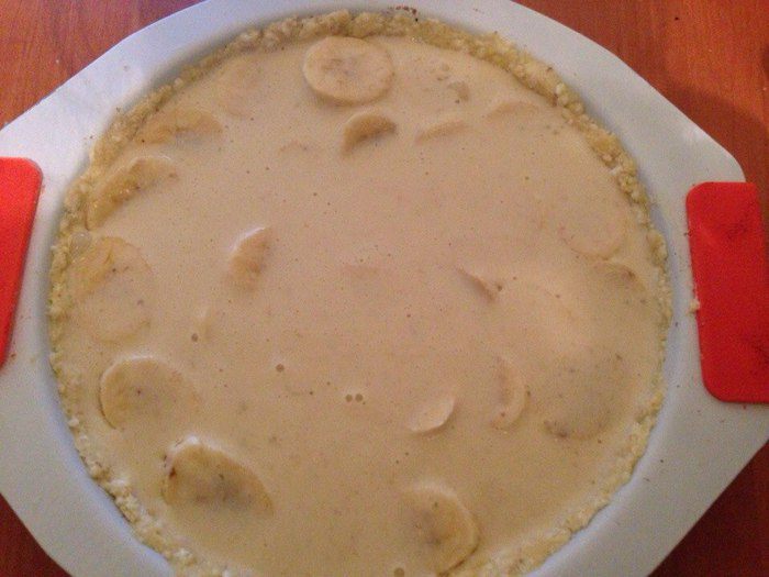 Заливной банановый тарт