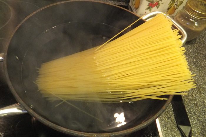 Спагеттини с грибным соусом