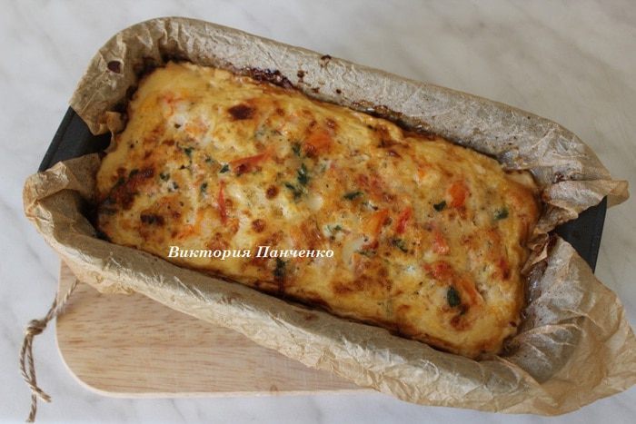 Яично-рыбный террин с креветками