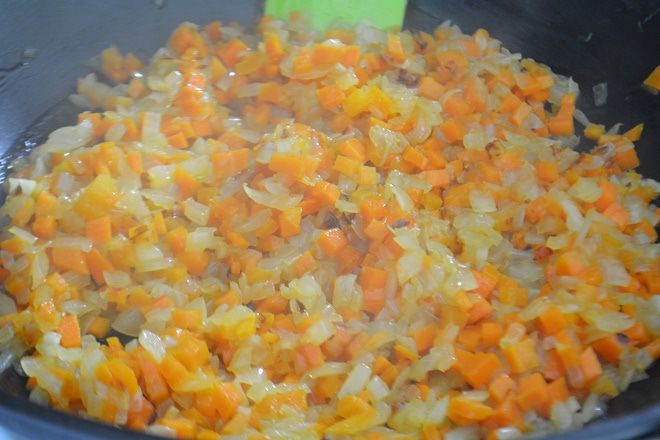 Булгур с овощами и куриной грудкой