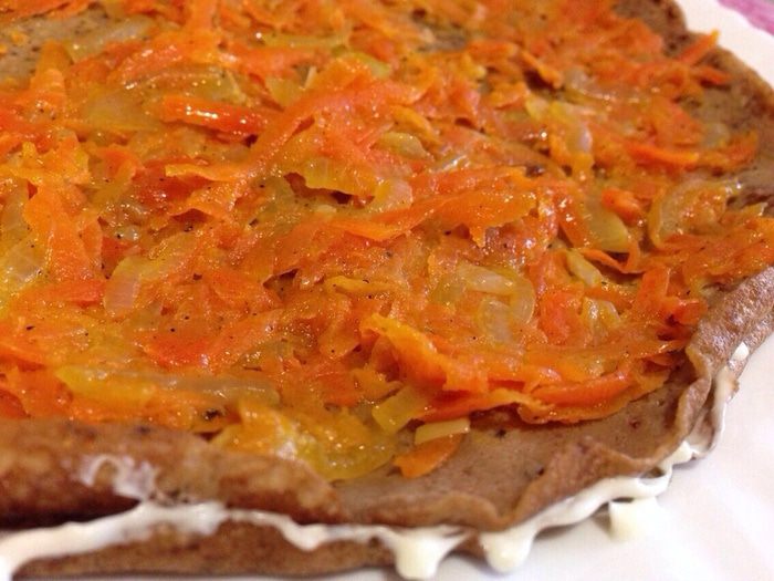 Торт из печеночных блинов &amp;quot;Весна шагает по планете&amp;quot;