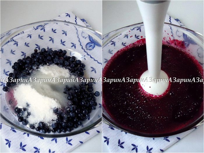 Корзиночки с черничным кердом и безе