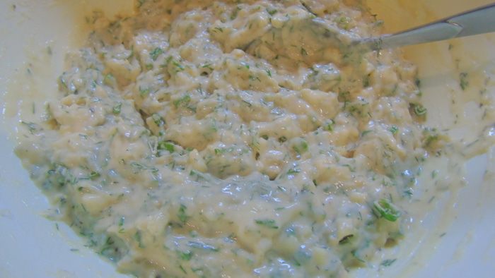 Кекс с сыром и зеленью
