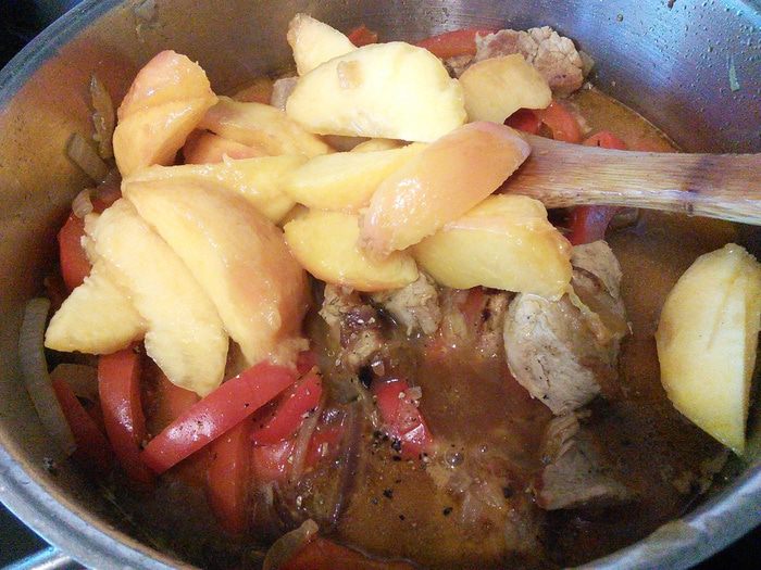 Свиное филе в остром соусе чили (Flammentopf) 