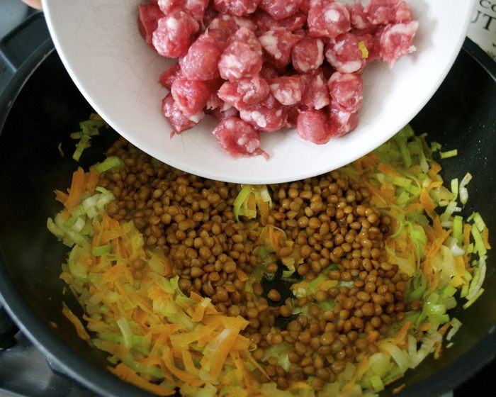 Ризотто с чечевицей 