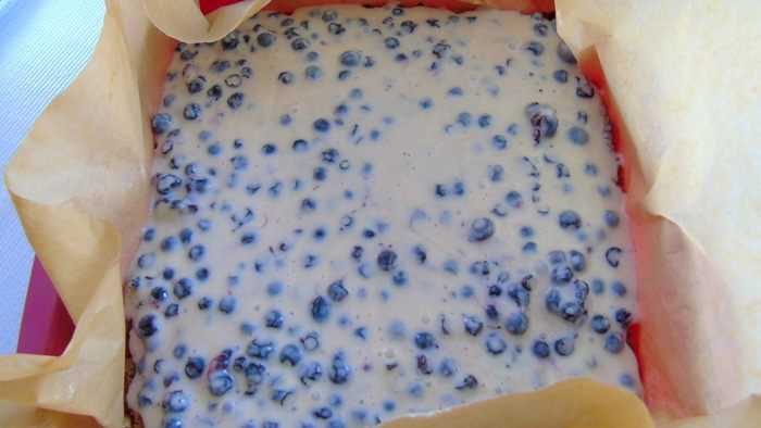 Барс с черникой и лимонным кремом