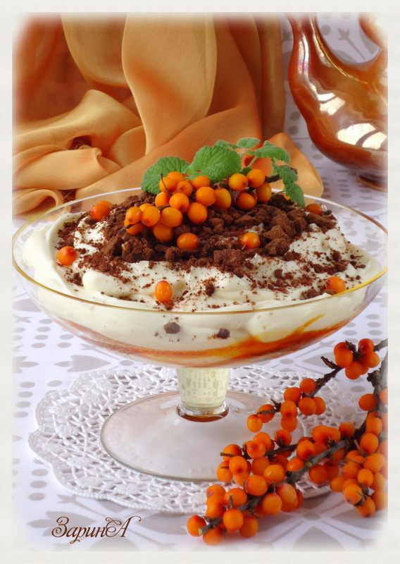 Ванильно-облепиховый тирамису