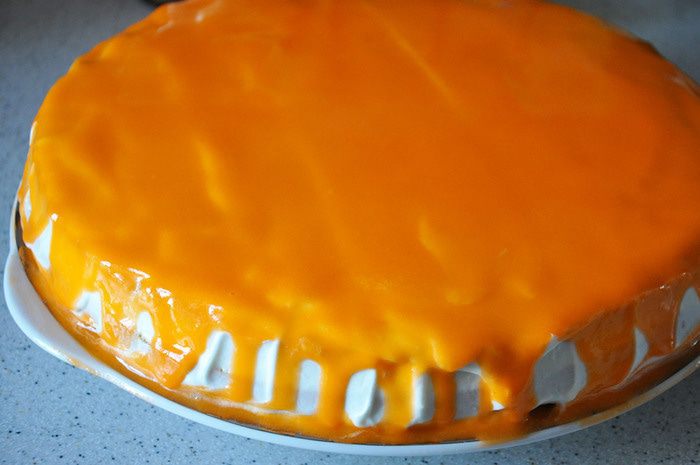 Нежный торт с цитрусовой глазурью