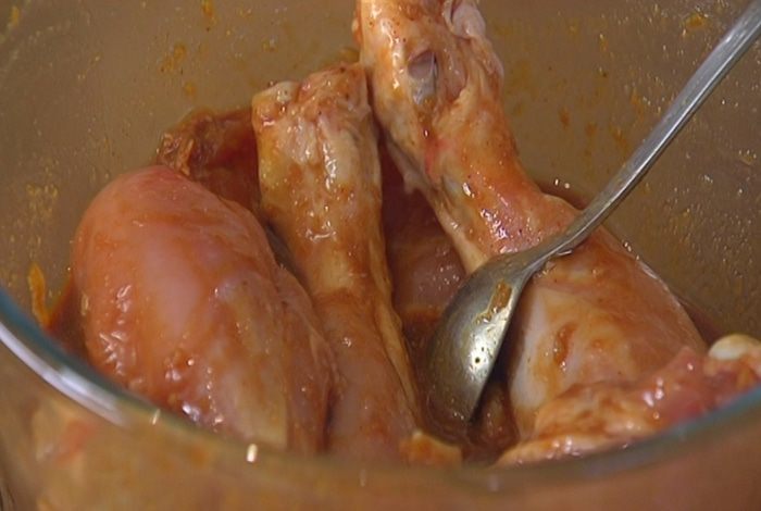 Цыпленок по-восточному с имбирем и чесноком